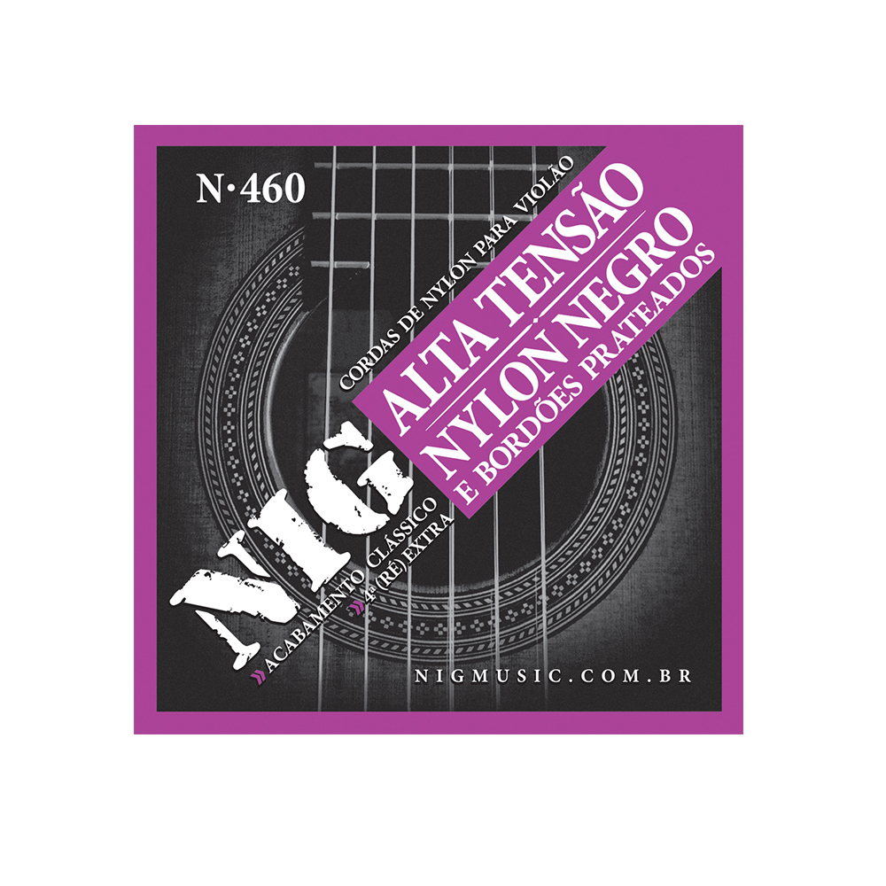 Encordoamento Violão Nylon Preto Tensão Alta Nig N460 - Sem Bolinha