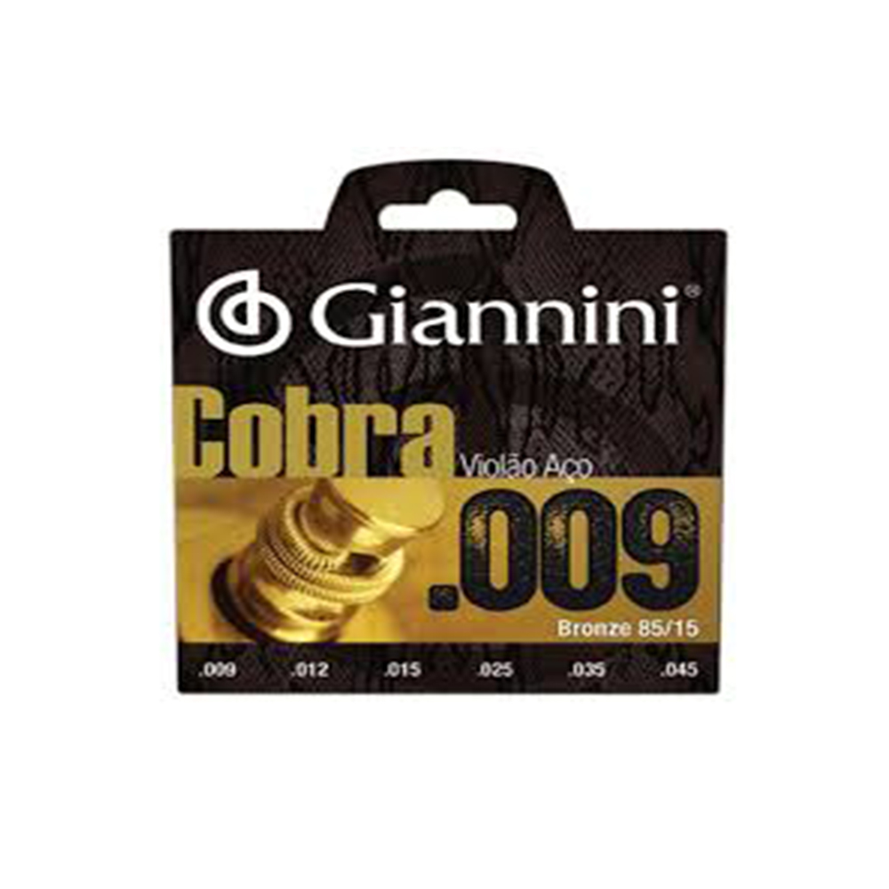 Encordoamento Violão Aço 009 Giannini Cobra GEEWAK