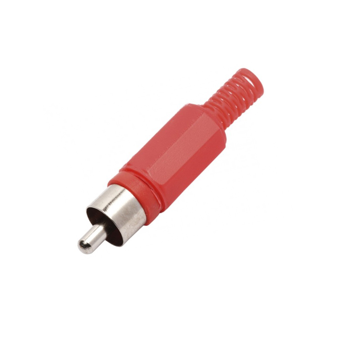 Plug RCA Fêmea Plástico Vermelho
