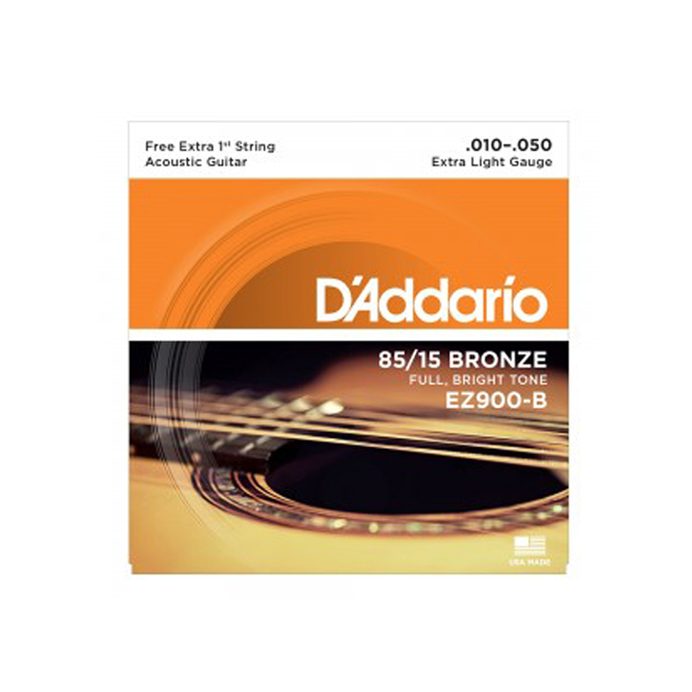 Encordoamento Violão Aço 010 D'addario EZ900-B+PL010