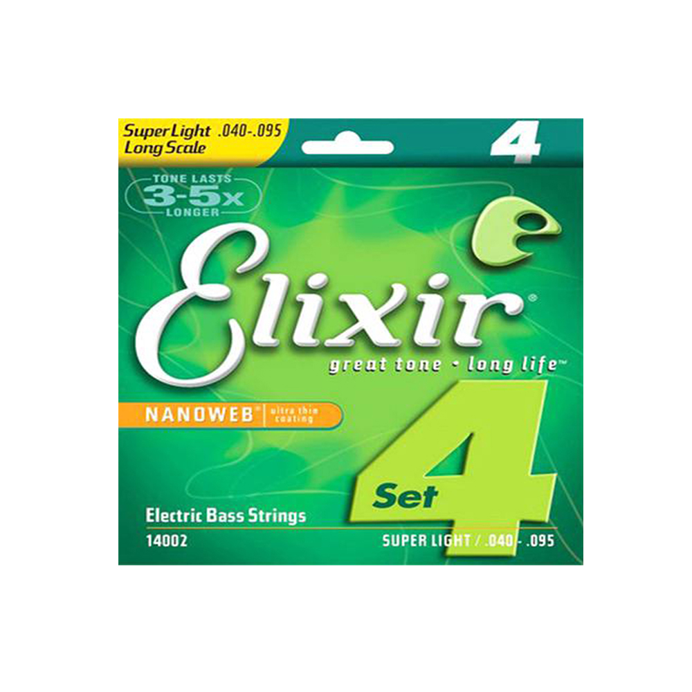 Encordoamento Baixo 4 Cordas 040 Elixir Super Light