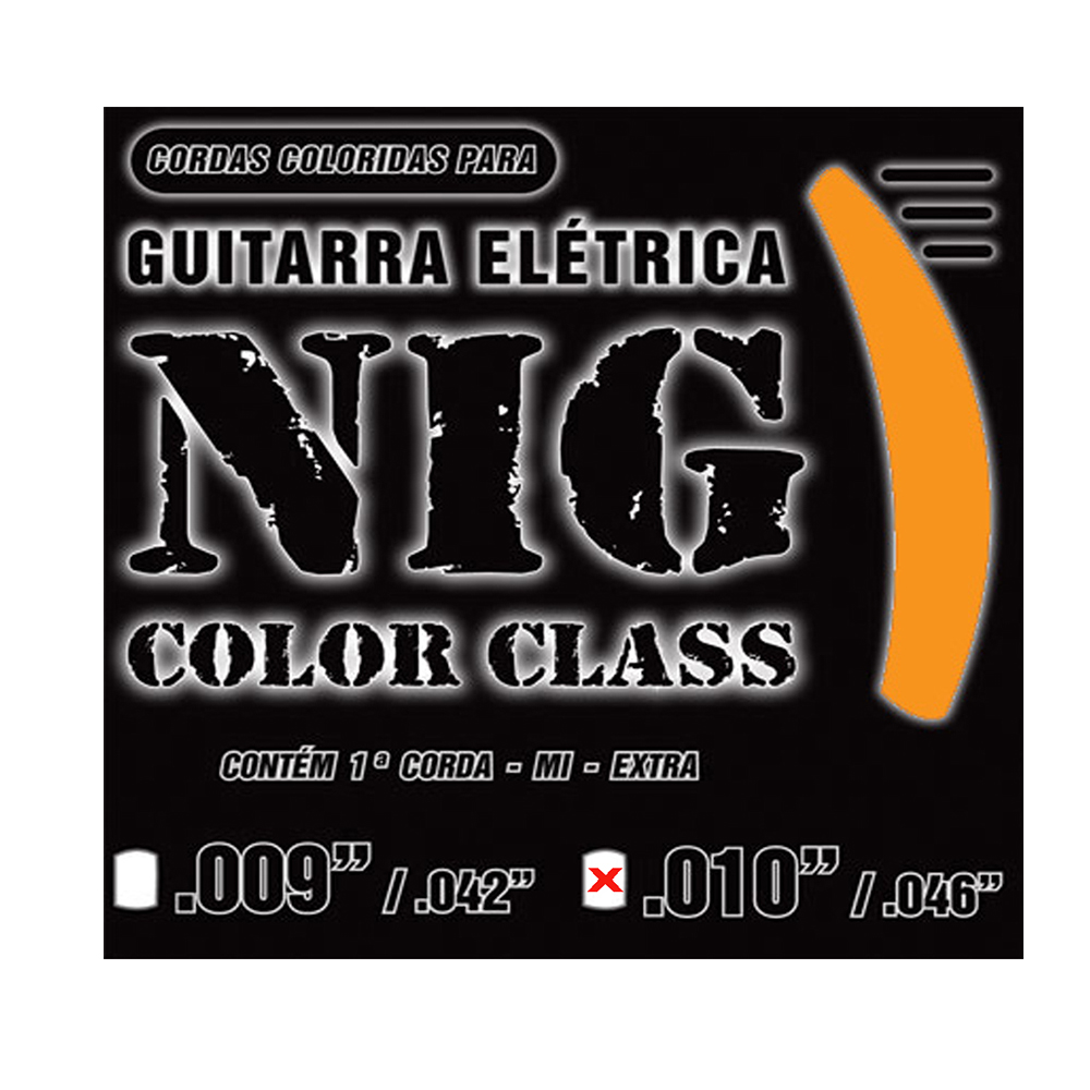 Encordoamento Guitarra 010 Nig Laranja N1642