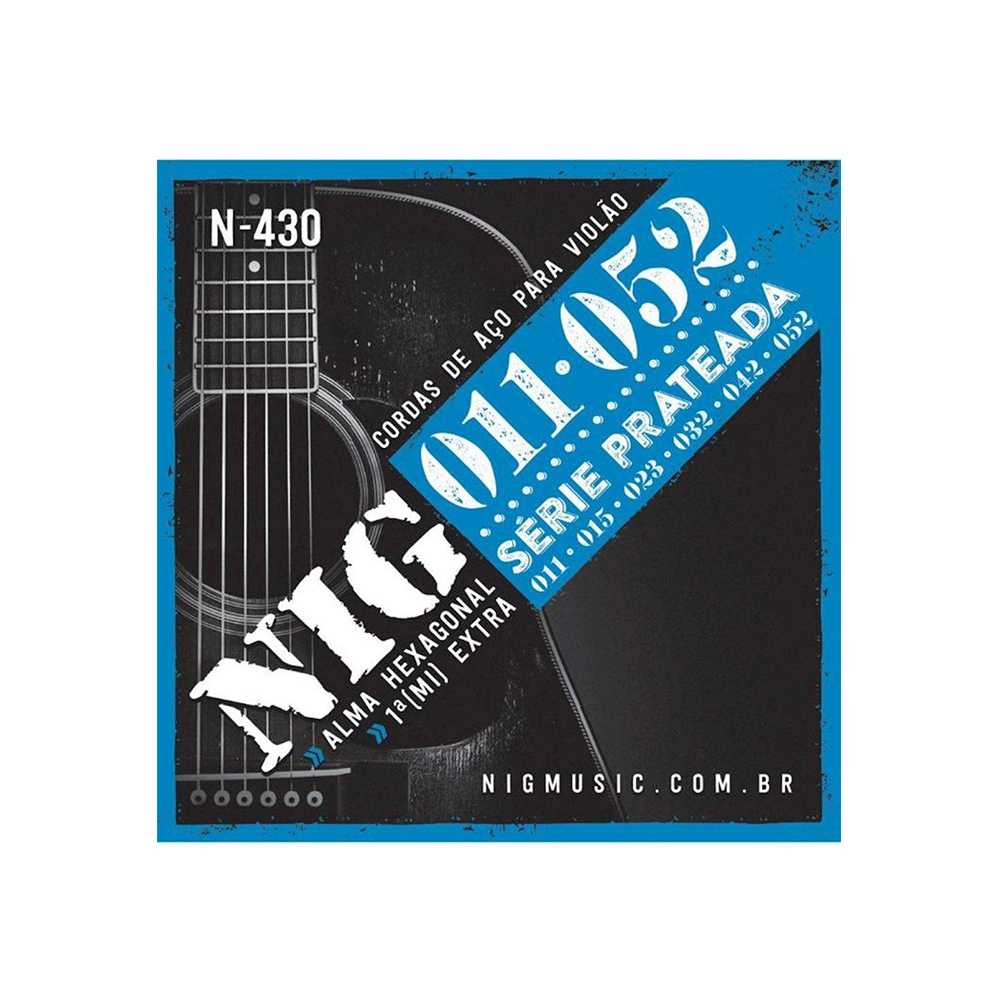 Encordoamento Violão Aço 011 Nig Prata N430