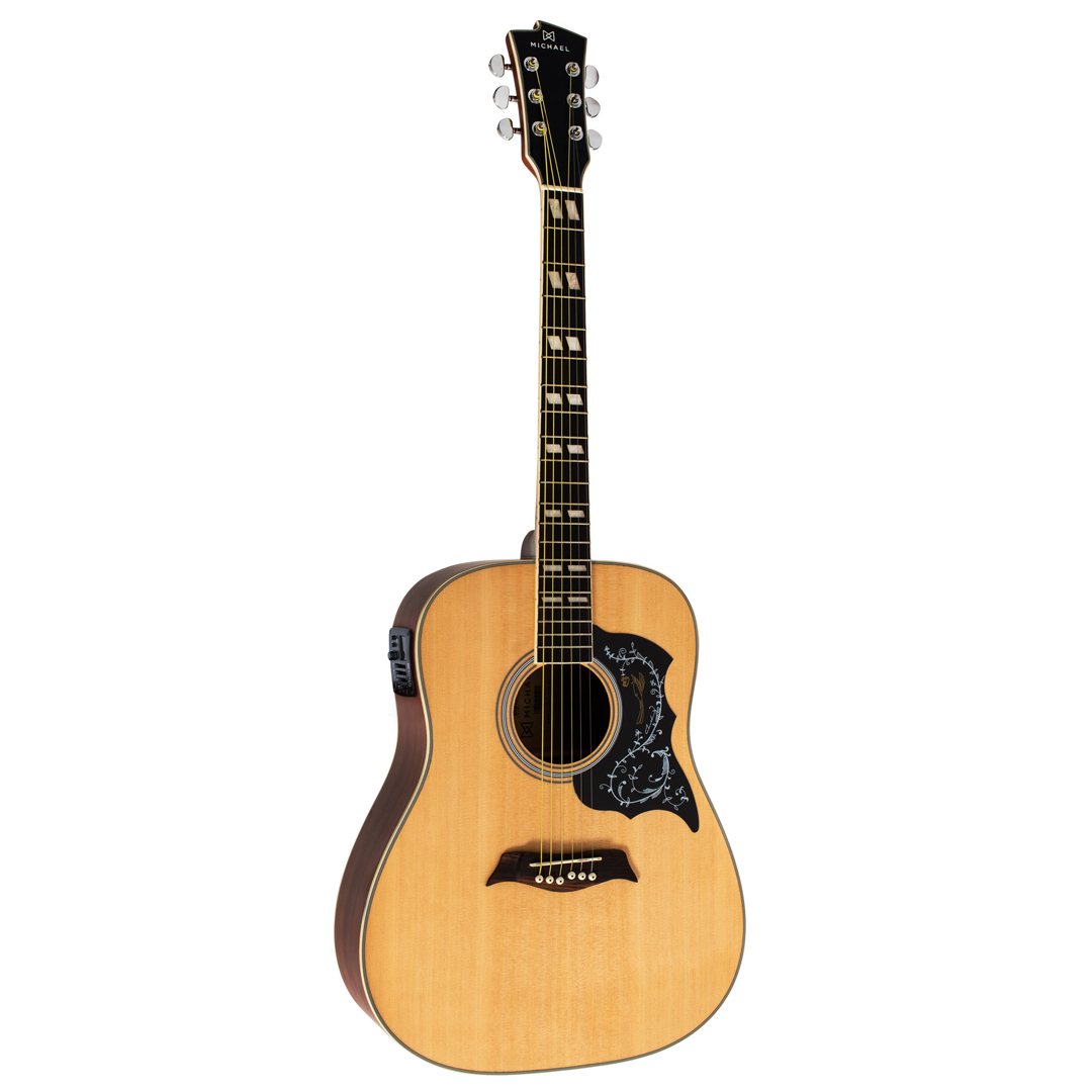 Violão Michael Folk Aço Elétrico VM925DT Natural Satin