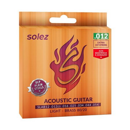 Encordoamento Violão Aço 012 Solez SLATB12