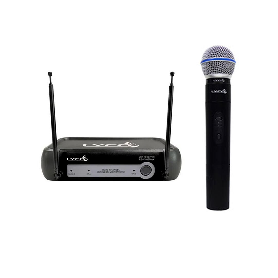 Microfone de Mão Sem Fio UHF Lyco VH01MAX M