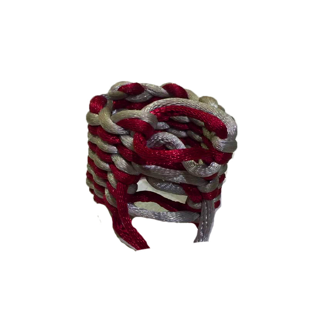 Braçadeira para Sax Tenor Seda Vinho/Prata Hammock