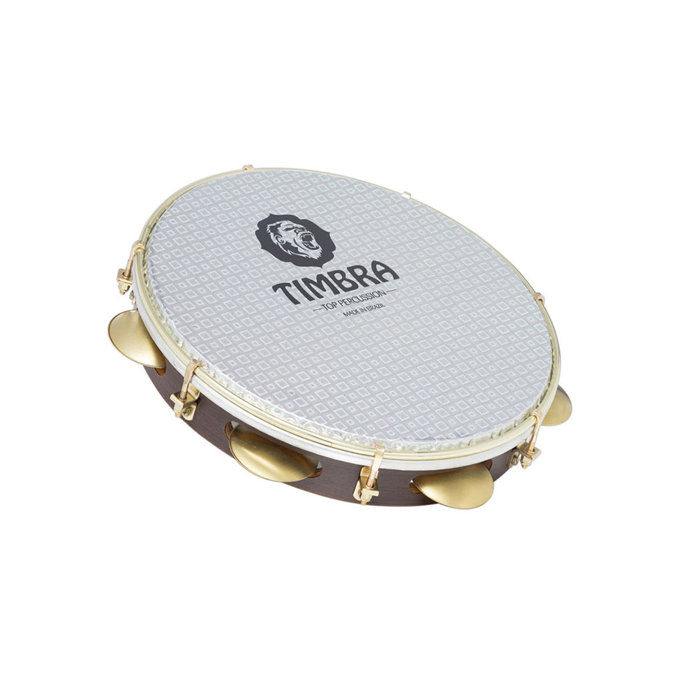 Pandeiro 10″ Madeira Clara 7Afin. Pele Holográfica 8629 Timbra
