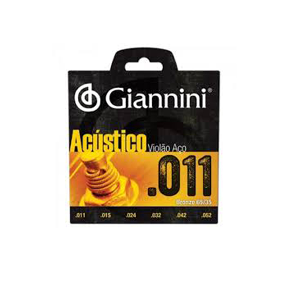 Encordoamento Violão Aço 011 Giannini GESPW