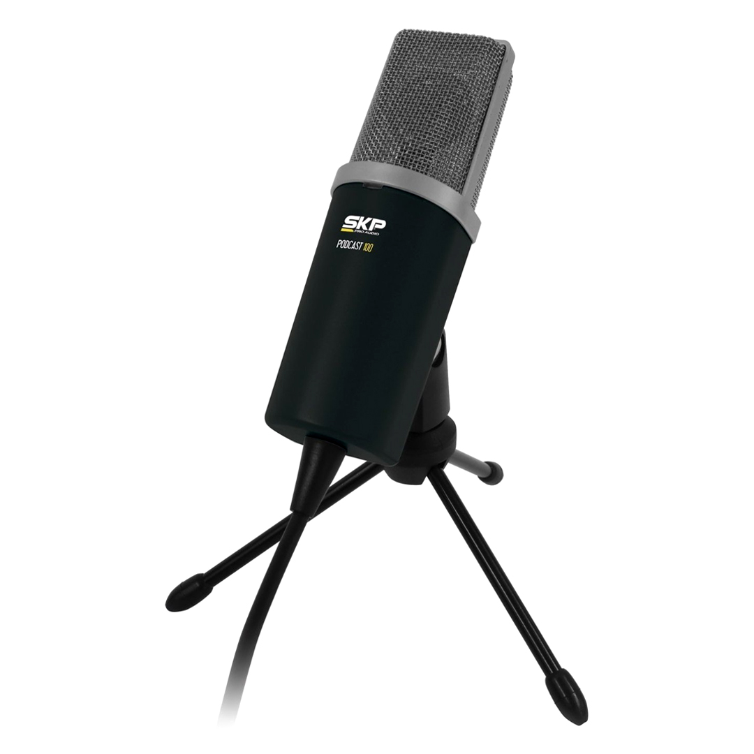 Microfone Condensador Com Fio SKP PODCAST100
