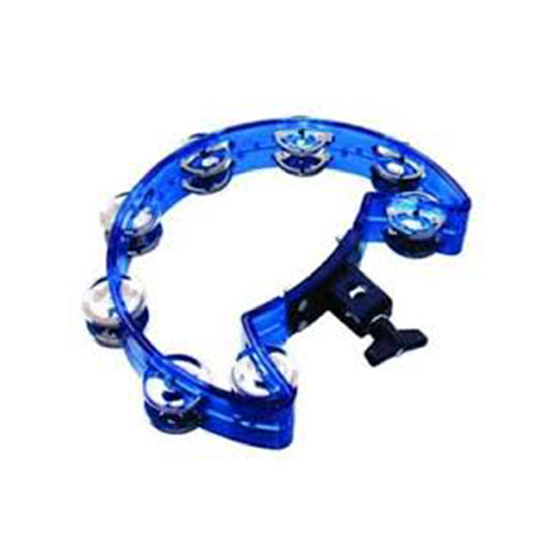 Pandeirola Plástico Meia Lua Simples Azul Com Clamp 112939 Spanking