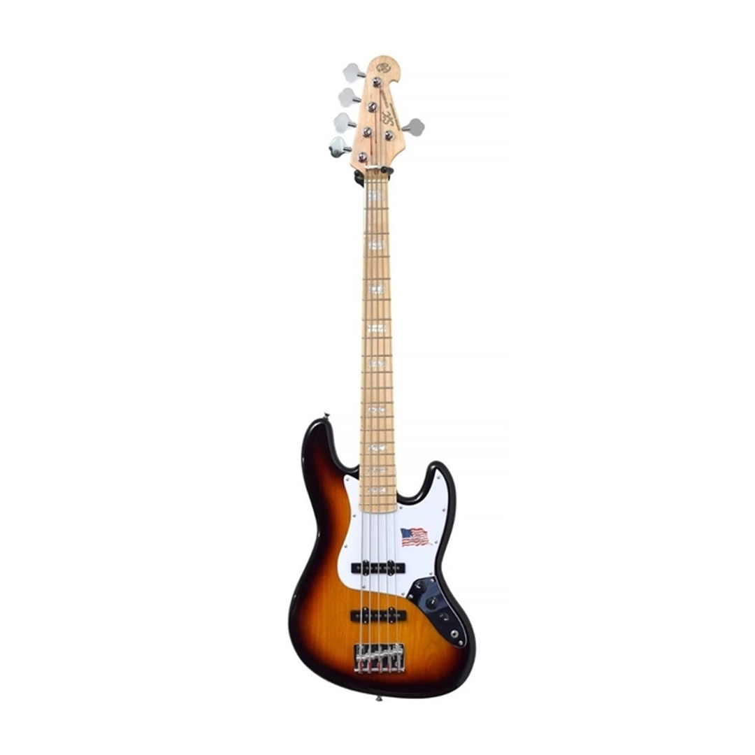 Baixo SX Jazz Bass 5 Cordas Passivo SJB75-5 3TS ASH