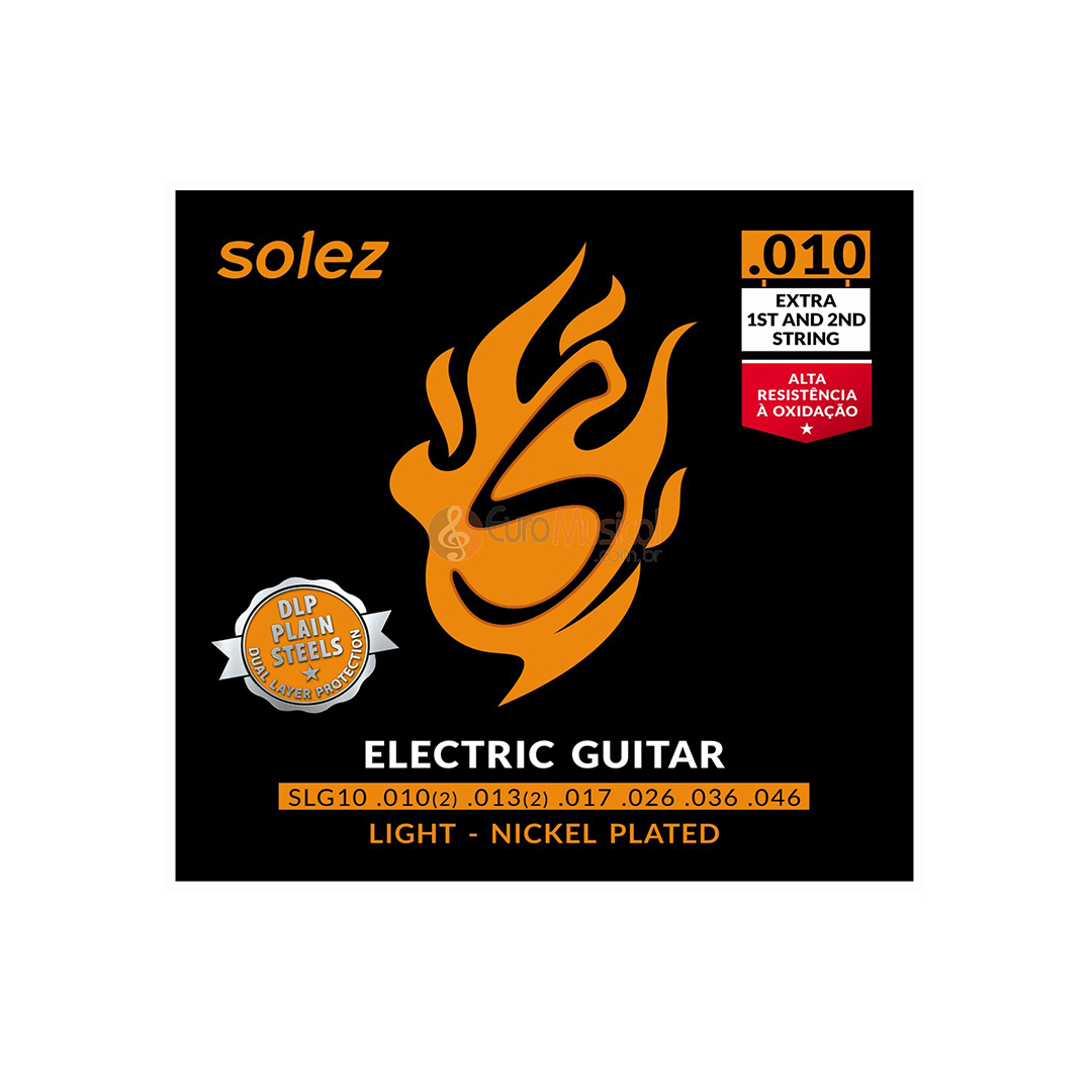 Encordoamento Guitarra 010 Solez SLG10
