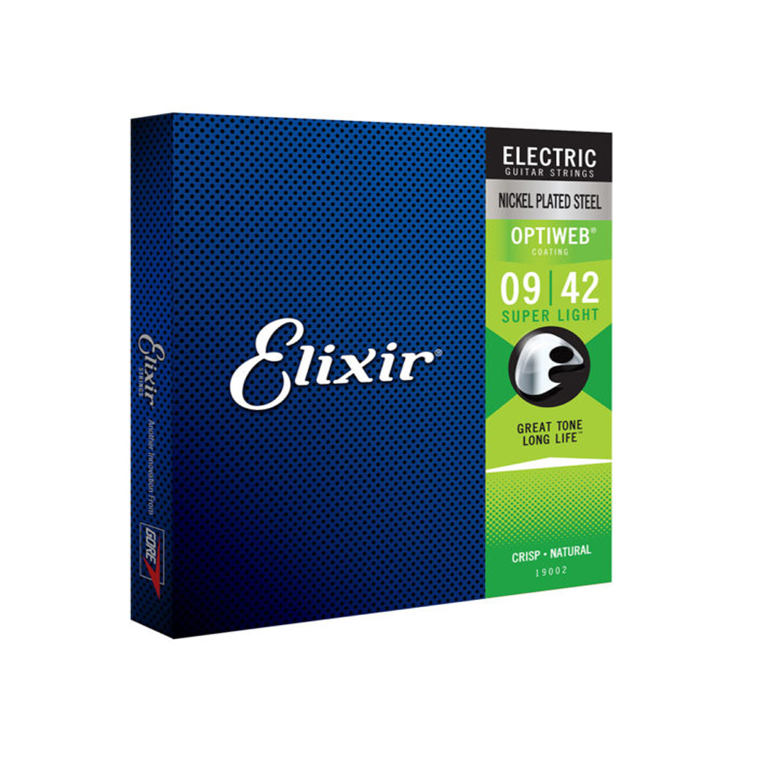 Encordoamento para Guitarra 009 Elixir Light Optiweb