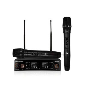 Kadosh K502M Preto: Microfone de Mão Sem Fio Duplo UHF Digital