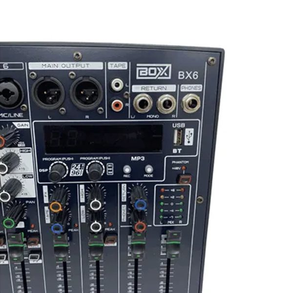 Mesa de Som Analógica 06 Canais BOXX BX6 C/Efeitos, Bluetooth e Interface de Audio - Image 4